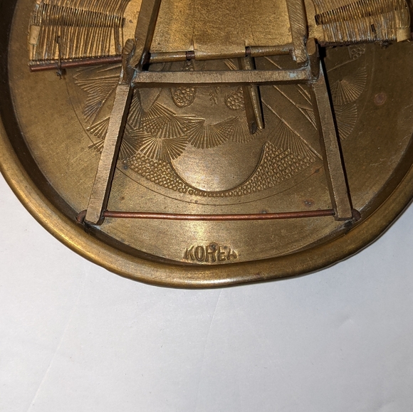 Antique Brass Folding Cigarette - Ash Tray - Business Card Holder - Picture 3 of 6